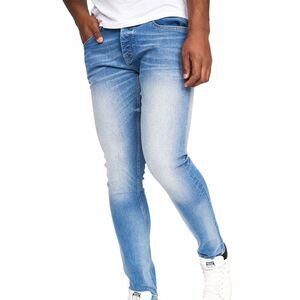 Crosshatch Mens Barbeck Slim Jeans / Light Wash